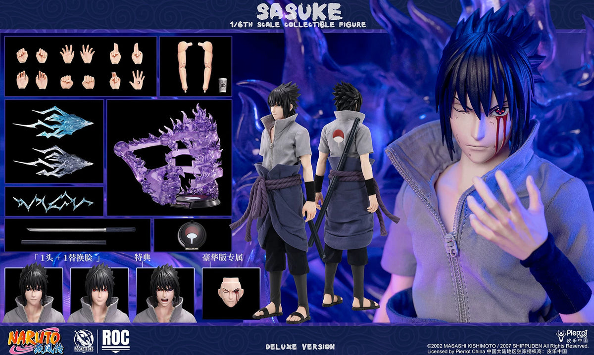 ROCKETTOYS ROC-018 1/6 Uchiha Sasuke Collectible Action Figure Model Toy