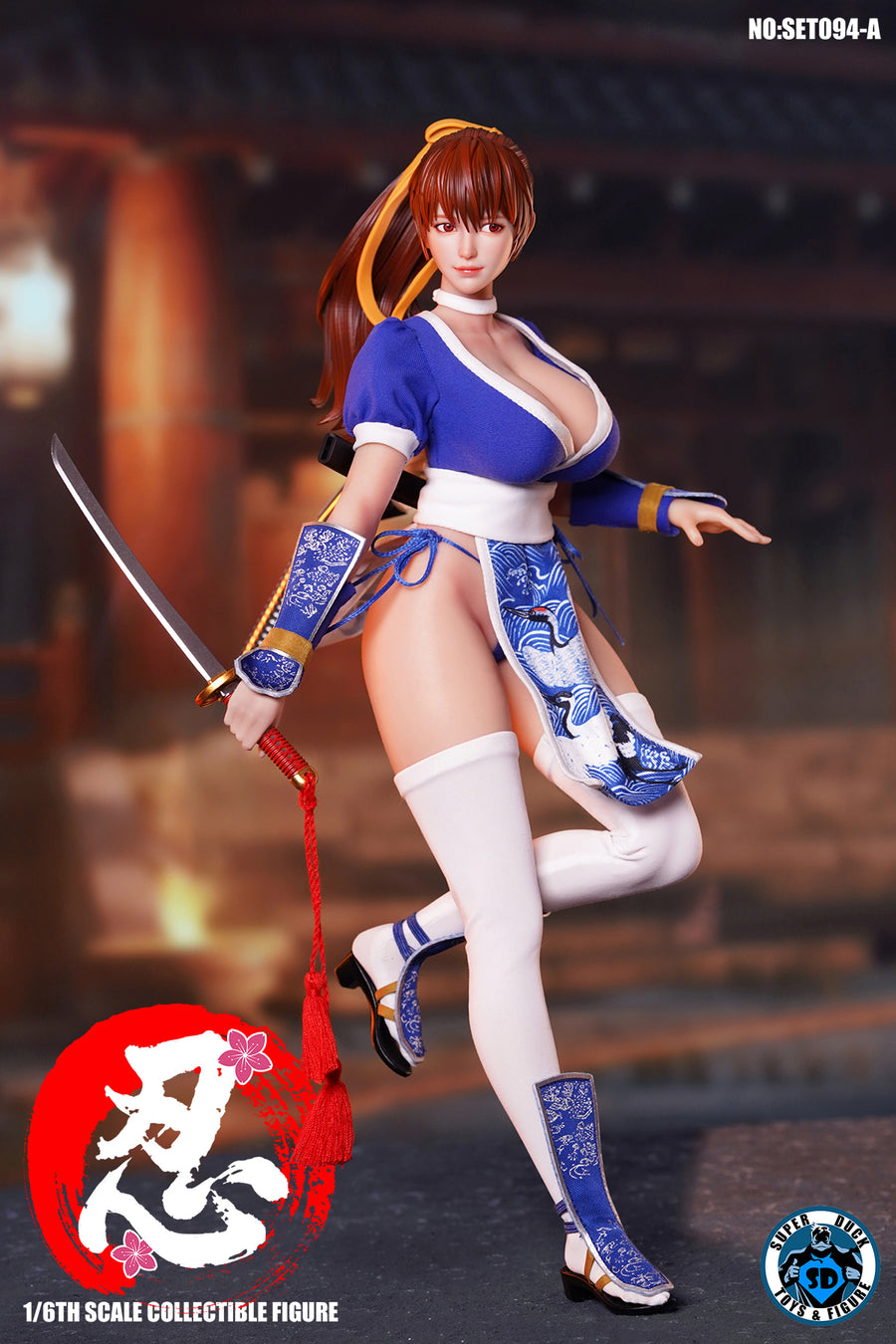 Vorverkauf SUPER DUCK SET094A 1/6 Sexy weibliche Ninja Kasumi Actionfigur Modell Spielzeug