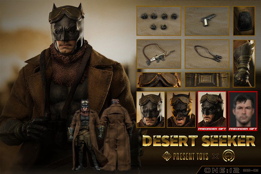 PRESENT TOYS SS-01 1/12 Desert Seeker Bat Man Wayne 6" Actionfigur Modellspielzeug