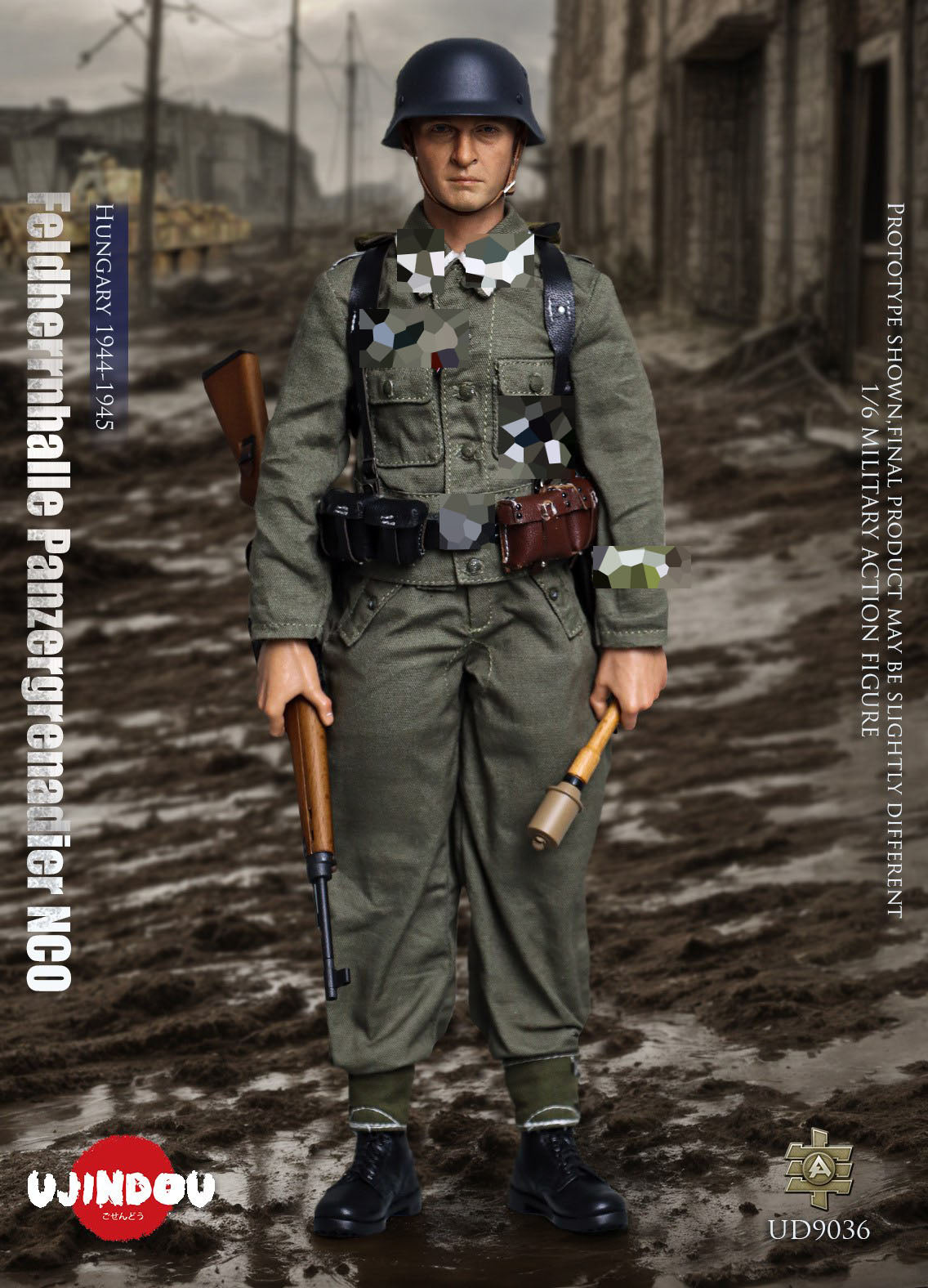 UJINDOU UD9036 1/6 WWII Feldherrnhalle Panzergrenadier NCO Hungary Action Figure