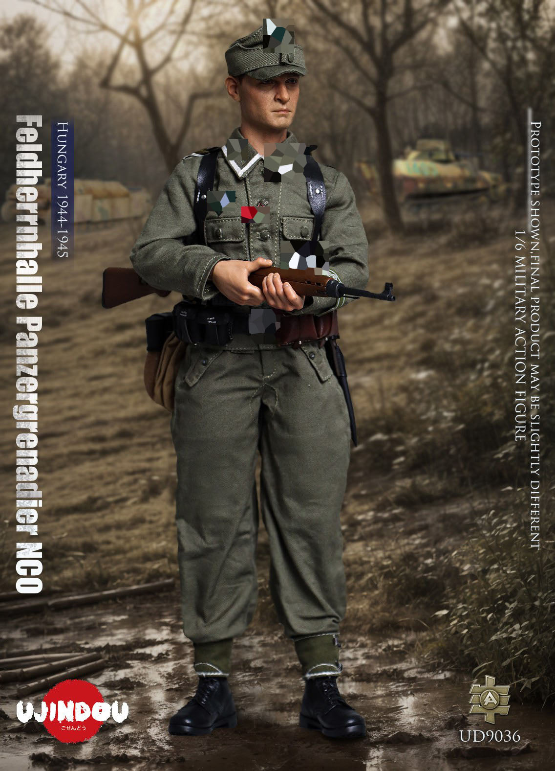 UJINDOU UD9036 1/6 WWII Feldherrnhalle Panzergrenadier NCO Hungary Action Figure