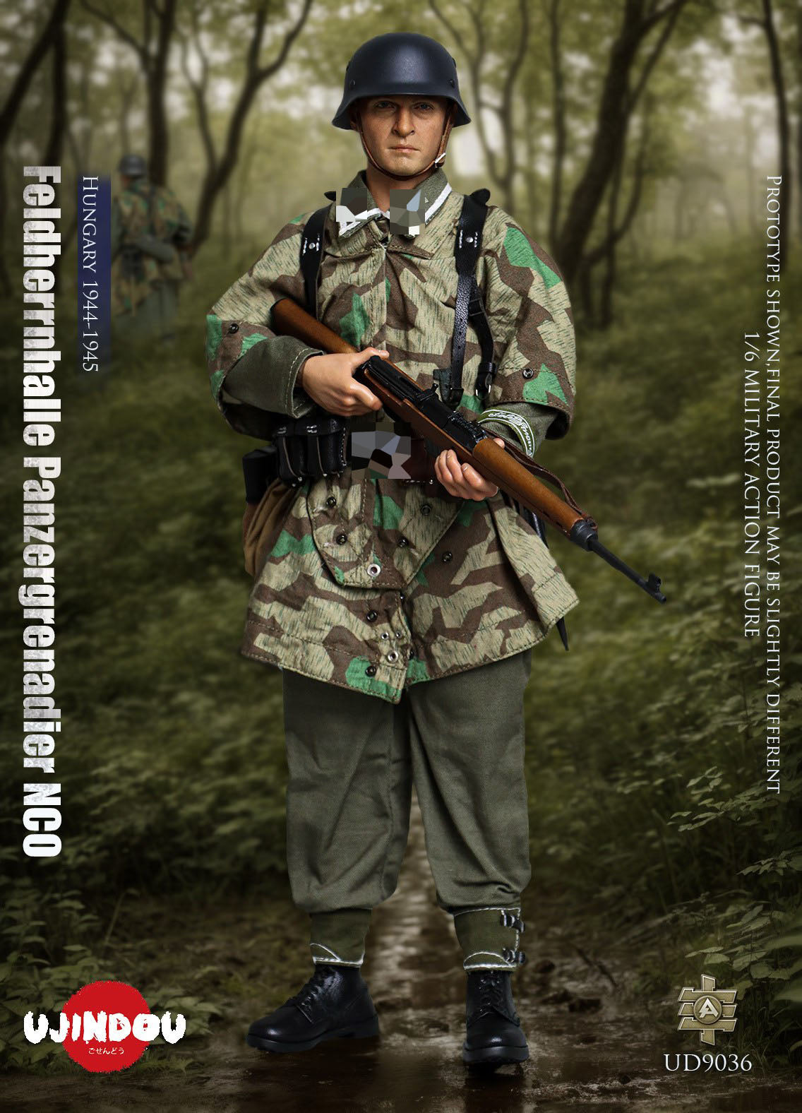 UJINDOU UD9036 1/6 WWII Feldherrnhalle Panzergrenadier NCO Hungary Action Figure