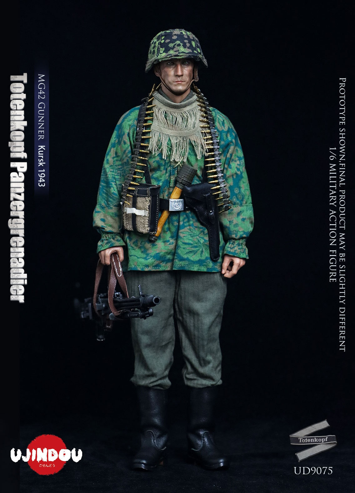 Presale UJINDOU UD9075 1/6 WWII Totenkopf Panzergrenadier MG42 Gunner Kursk 1943