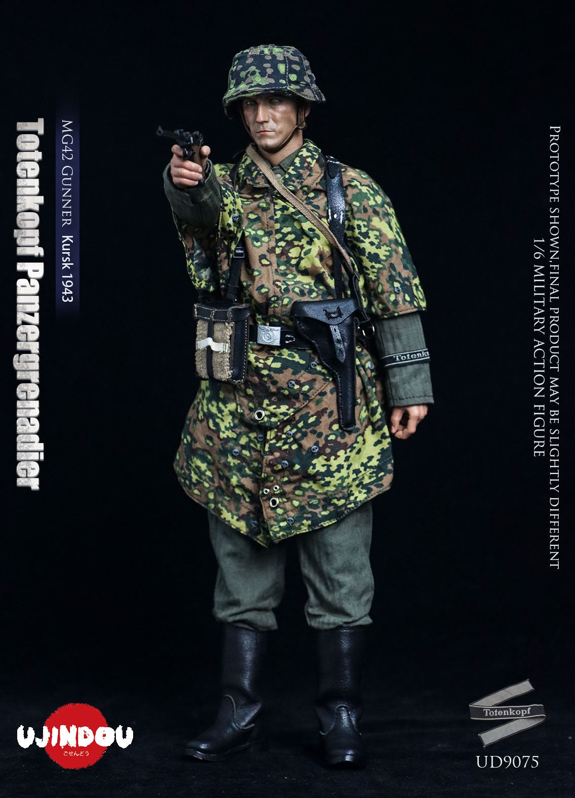 Presale UJINDOU UD9075 1/6 WWII Totenkopf Panzergrenadier MG42 Gunner Kursk 1943