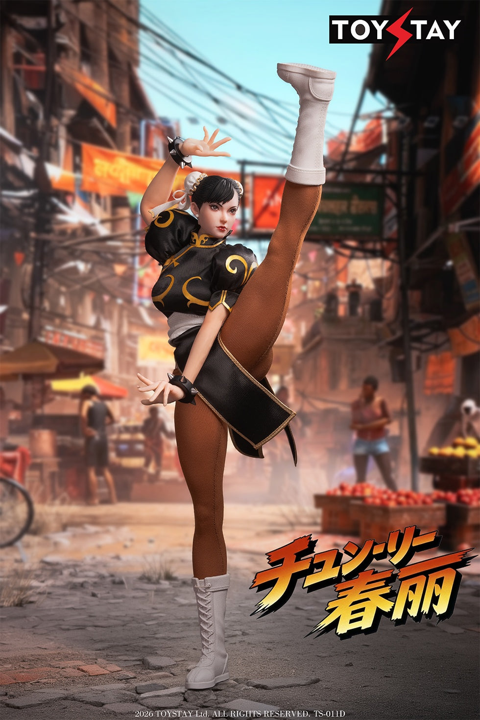 Presale TOYSTAY TS-011D 1/6 Kung Fu Girl Chun Li Female Action Figure Toy Black Ver.