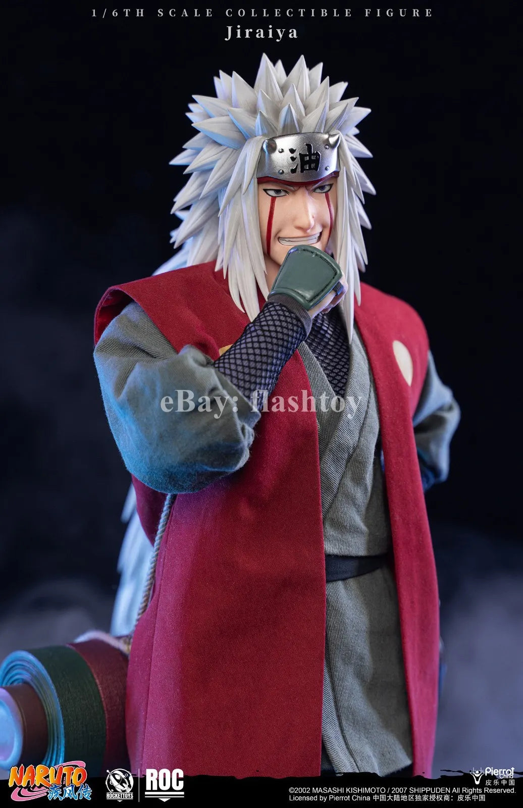 Presale RocketToys ROC-020 1/6 Jiraiya Collectible Action Figure Toy Deluxe Ver.