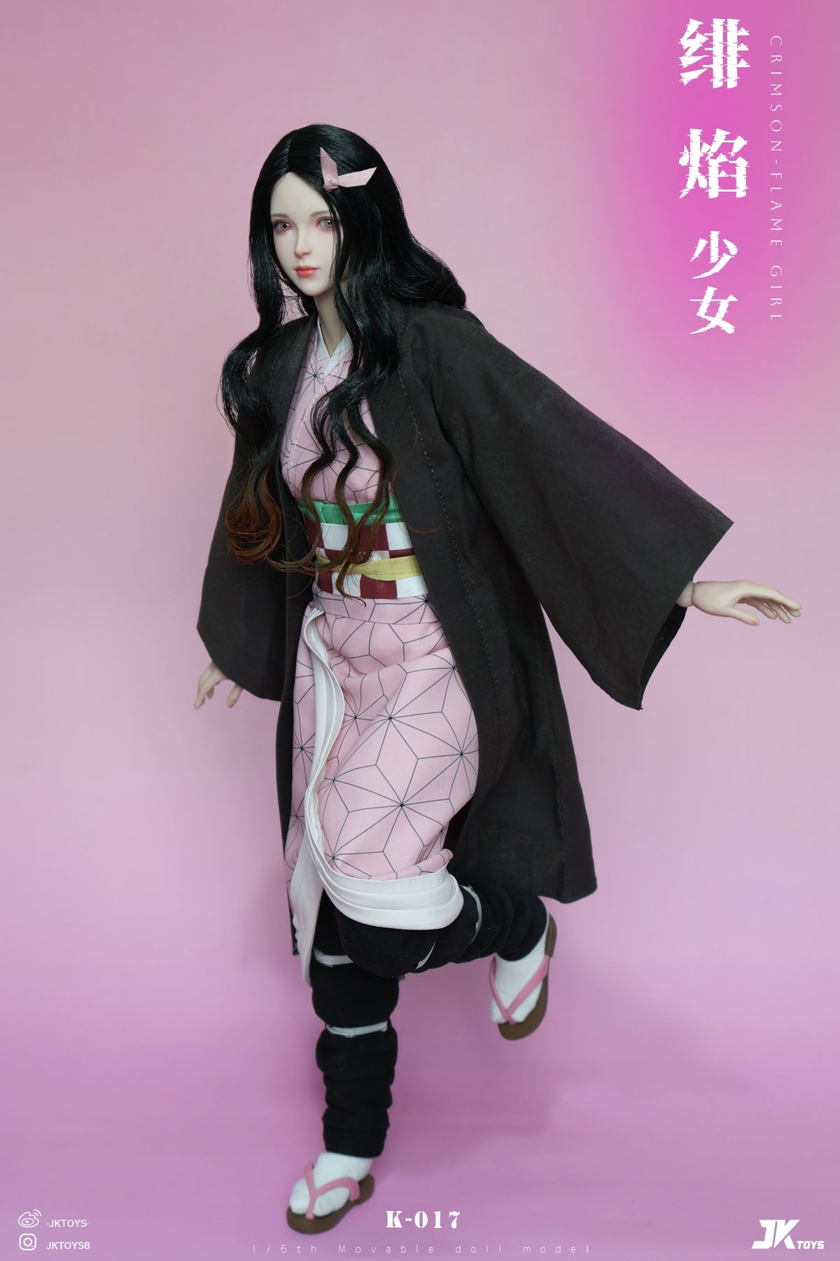 Presale JKTOYS K-017 1/6 Demon Kamado Nezuko Slayer Cosplay Action Figure Model