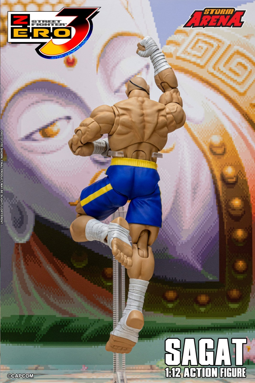 Storm Toys SFSA03 1/12 Street Fighter ZERO 3 SAGAT STORM ARENA Action Figure