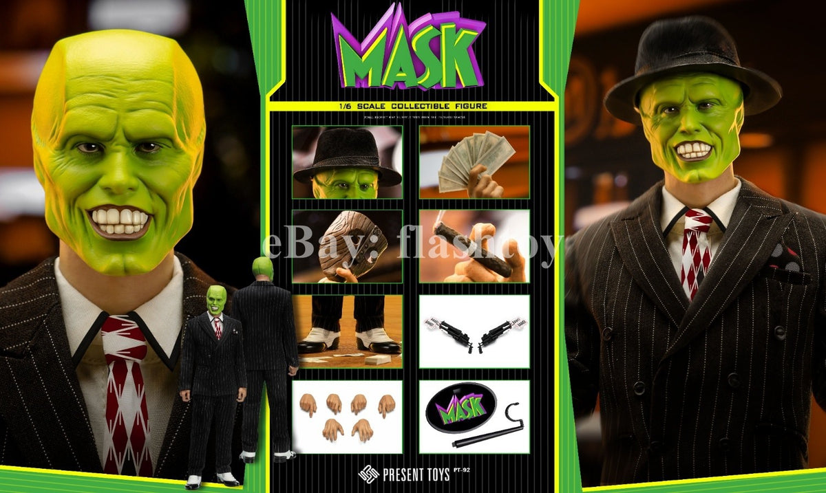 Presale PRESENT TOYS PT-sp92 1/6 Mask Man Jim 12" Male Action Figure Suit Ver.