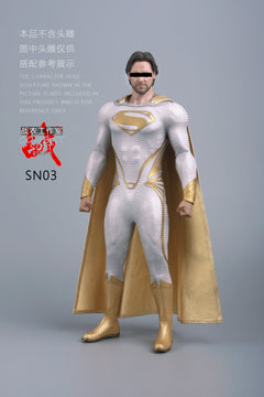 Combat Suit Studio SN03 1/6 White Gold Super Man Suit Set for Jor-El