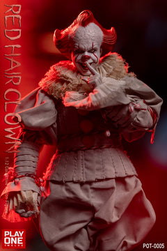 Play One twelve POT-0005 1/12 Red Hair Clown Pennywise Action Figure Model Toy