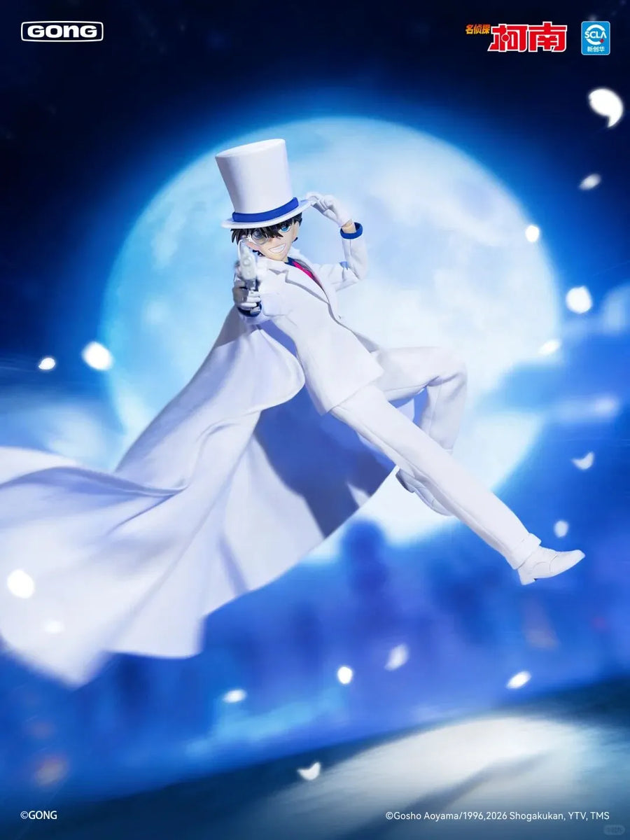 Presale POPMART GONG Case Closed Moonlight Magician Kaito Kuroba Kid 8.8" Figure