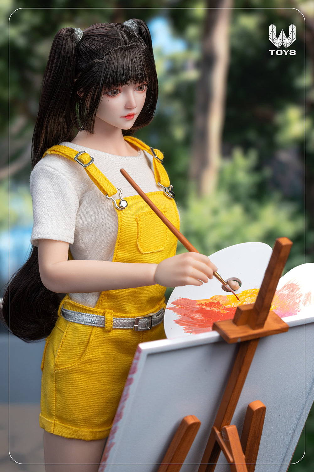 Presale W TOYS 1/12 Female Girl Artist Painter Twin Ponytails Action Figure Toy