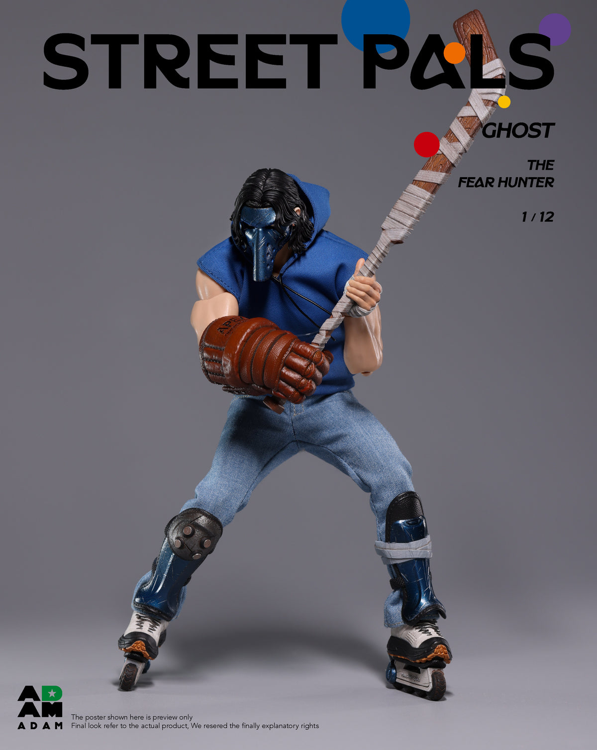 Presale ADAM ADS-001 1/12 Street Pals Ghost The Fear Hunter Action Figure Model