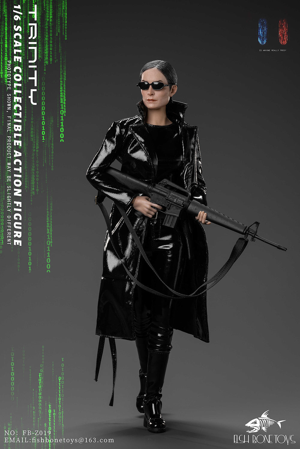 FISH BONETOYS FB-Z019 1/6 The Matrix Trinity 12" Female Action Figure Model Toy