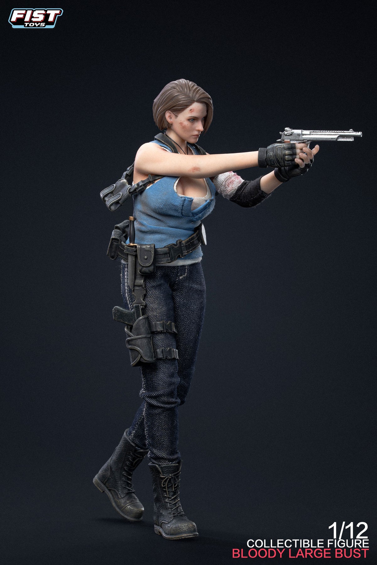Presale Fist Toys FIST-002 1/12Resident Zombie Evil Crisis Doomsday Cop Jill Policewomen Valentine Bloody Large Bust