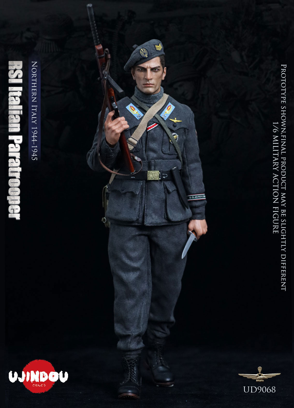 Presale UJINDOU UD9068 1/6 RSI Italian Paratrooper Northern Italy Action Figure