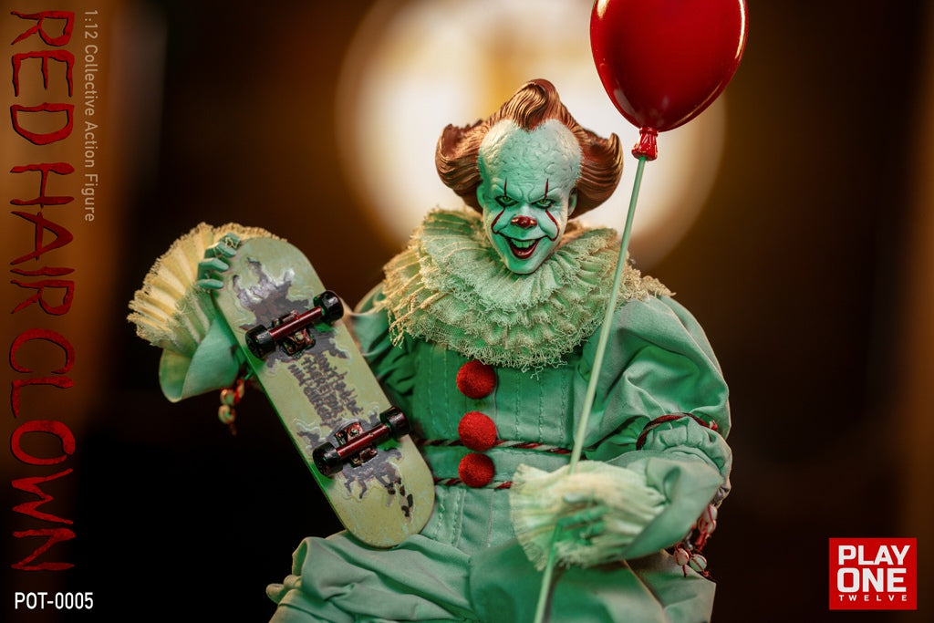 Play One twelve POT-0005 1/12 Red Hair Clown Pennywise Action Figure Model Toy