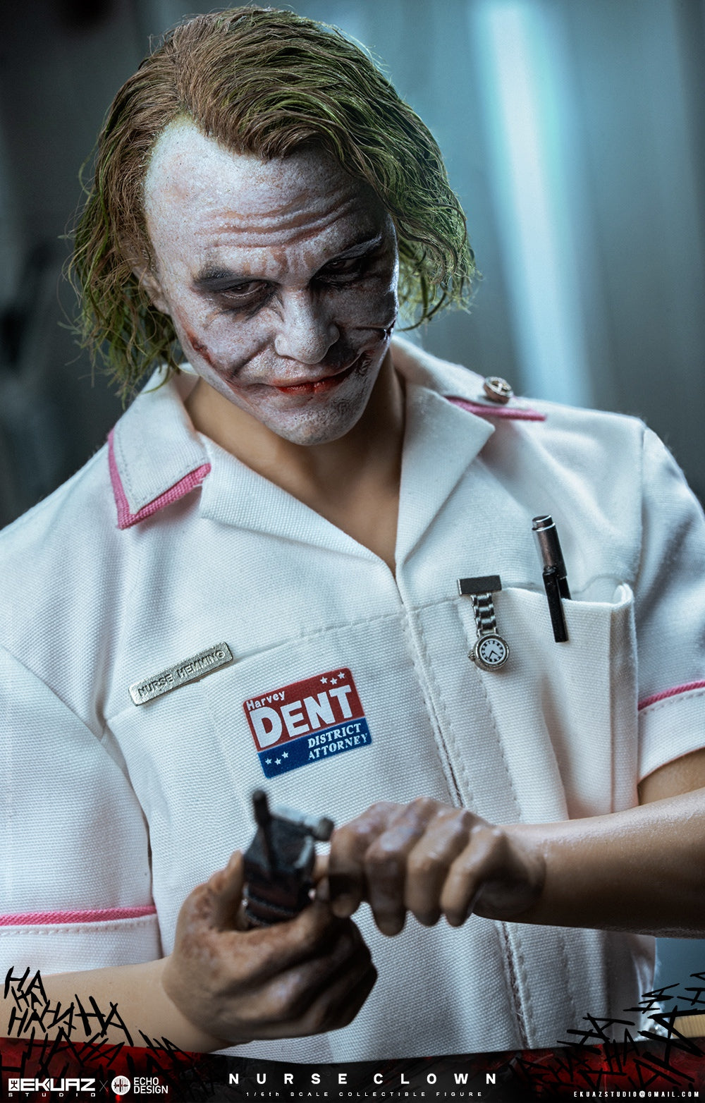 Presale EKUAZ STUDIO EKS014 1/6 Bat Man Nurse Clown The Joker Action Figure