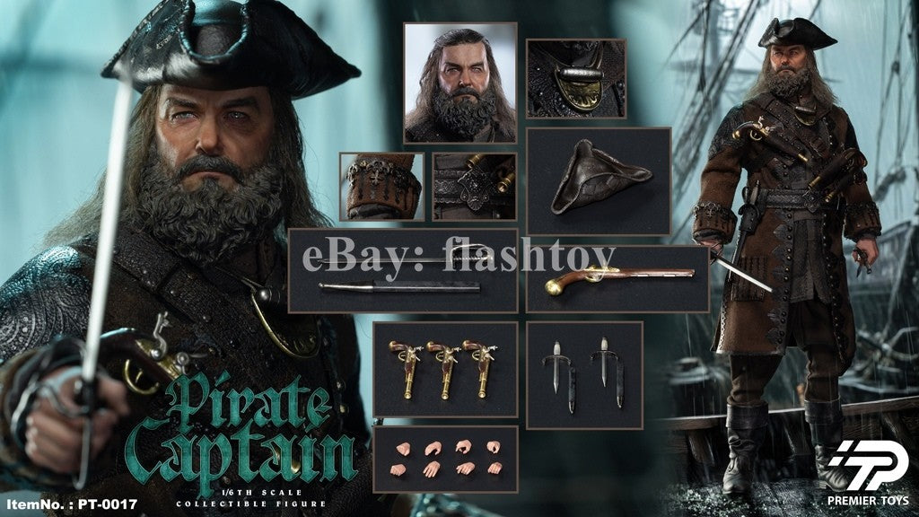 Presale Premier Toys PT-0017 1/6 Pirate Captain 12" Male Action Figure Model Toy