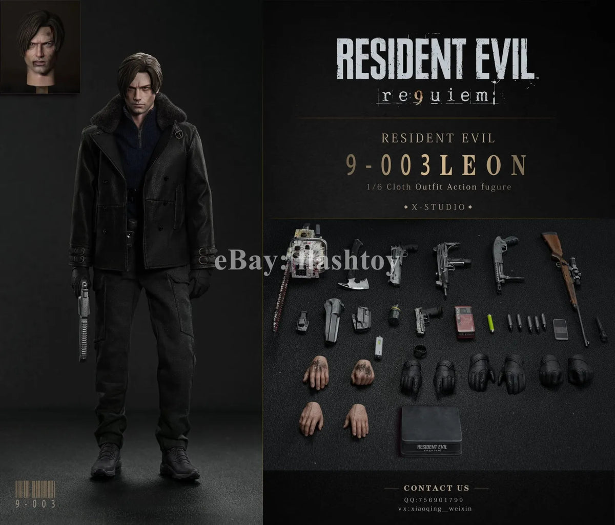 Presale X-STUDIO 1/6 Zombie Killer Leon Collectible Male Action Figure Model Toy