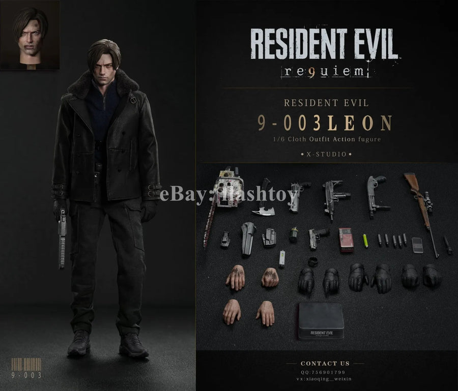 Presale X-STUDIO 1/6 Zombie Killer Leon Collectible Male Action Figure Model Toy