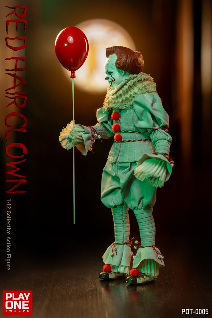 Play One twelve POT-0005 1/12 Red Hair Clown Pennywise Action Figure Model Toy