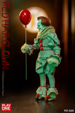 Play One twelve POT-0005 1/12 Red Hair Clown Pennywise Action Figure Model Toy