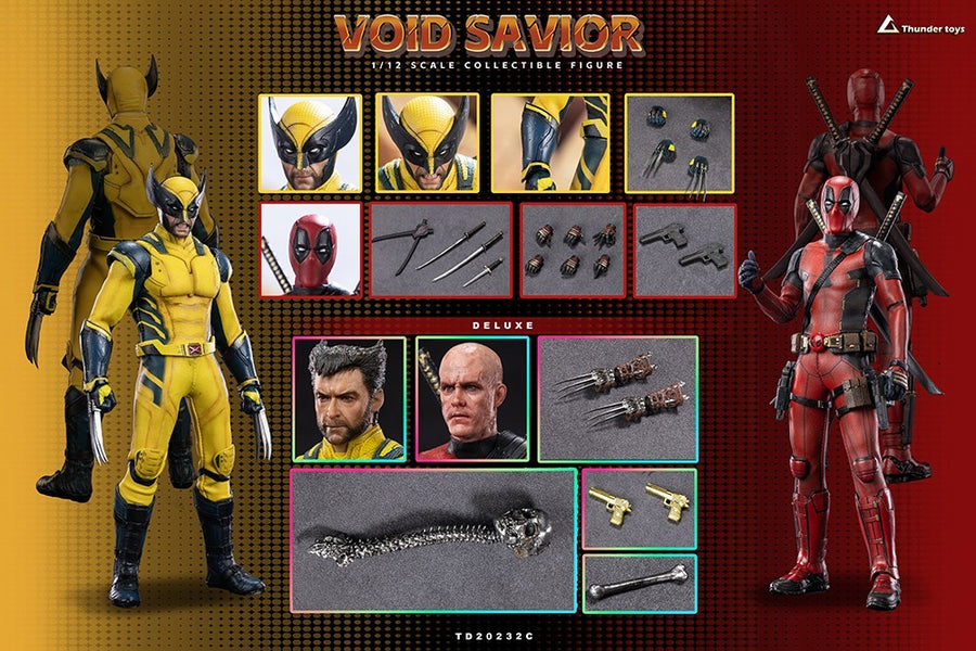 Thunder Toy TD20232C 1/12 Void Savior 6" Male Action Figure Toys Double Set
