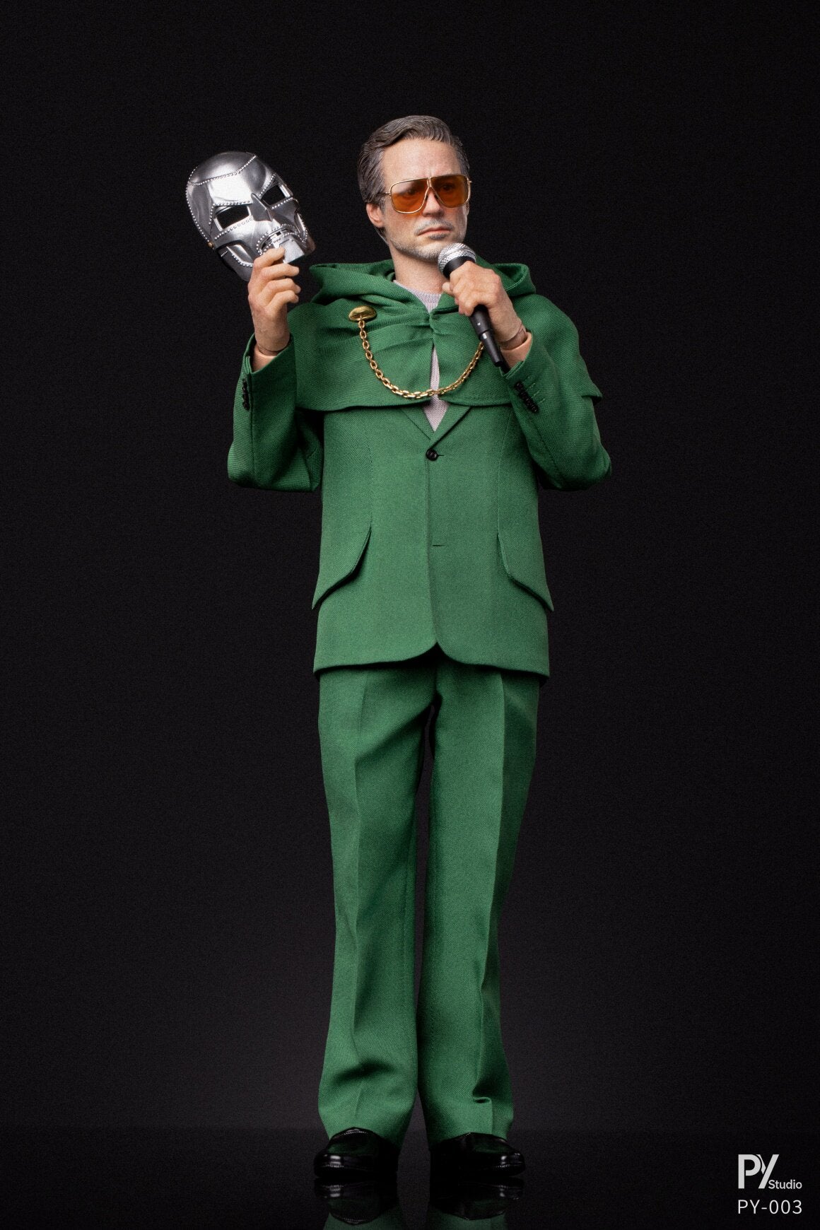 Presale PY STUDIO PY-003 1/6 Green Robed Masked Stranger Action Figure Model Toy