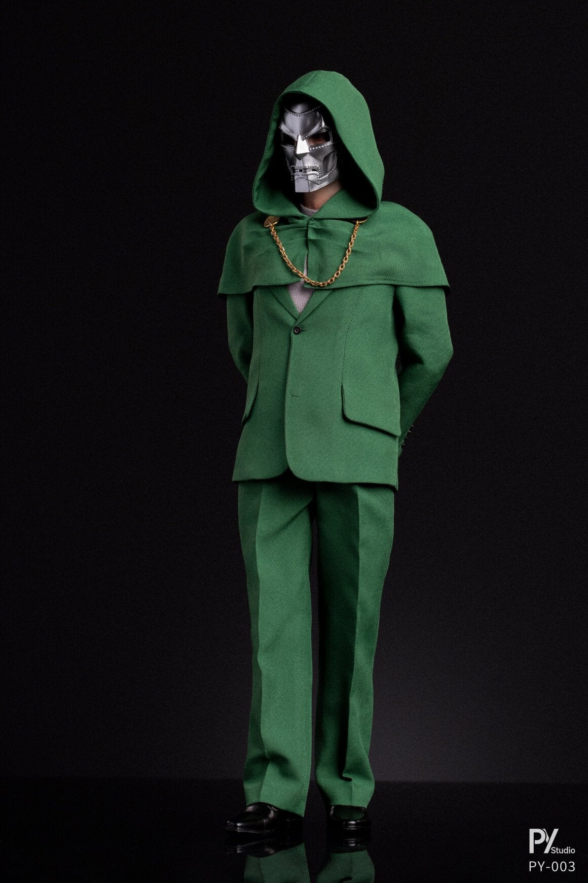 Presale PY STUDIO PY-003 1/6 Green Robed Masked Stranger Action Figure Model Toy