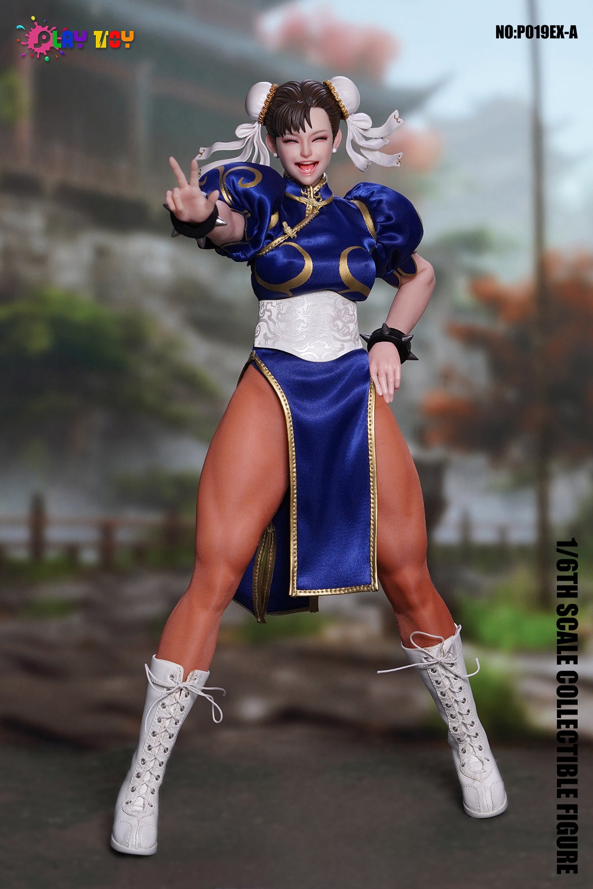 Presale PLAY TOY P019EX-A 1/6 Street Fighter Chun-Li Action Figure Blue Ver.