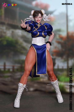 Presale PLAY TOY P019EX-A 1/6 Street Fighter Chun-Li Action Figure Blue Ver.
