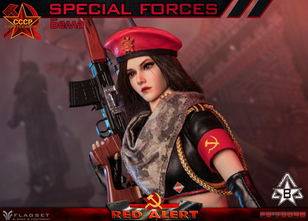 FLAGSET FS73048B 1/6 Red Alert Mobilize Troops Sniper Female Action Figure Model