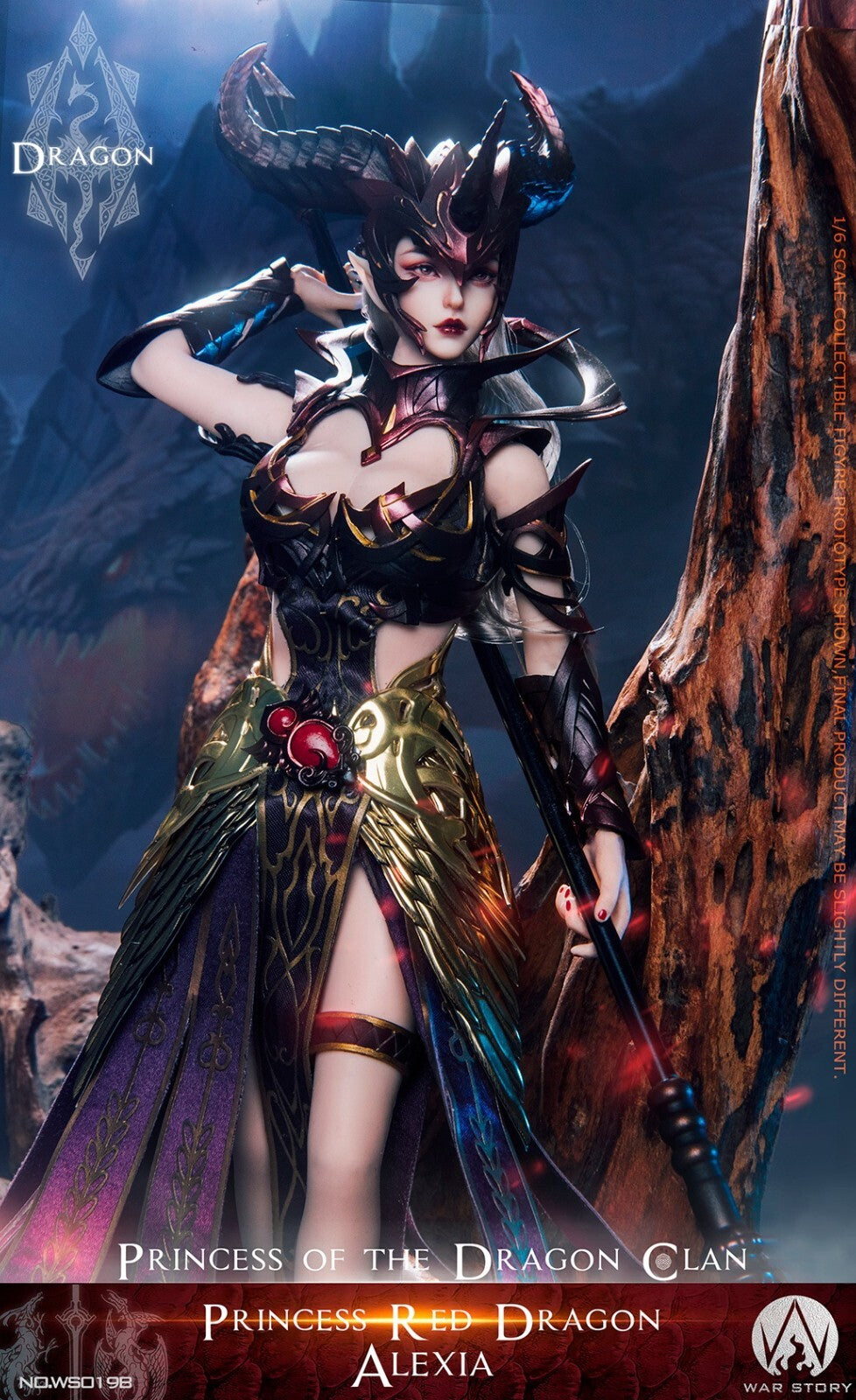 WAR STORY WS019B 1/6 Red Dragon Princess Alexia Female Action Figure Model Toy