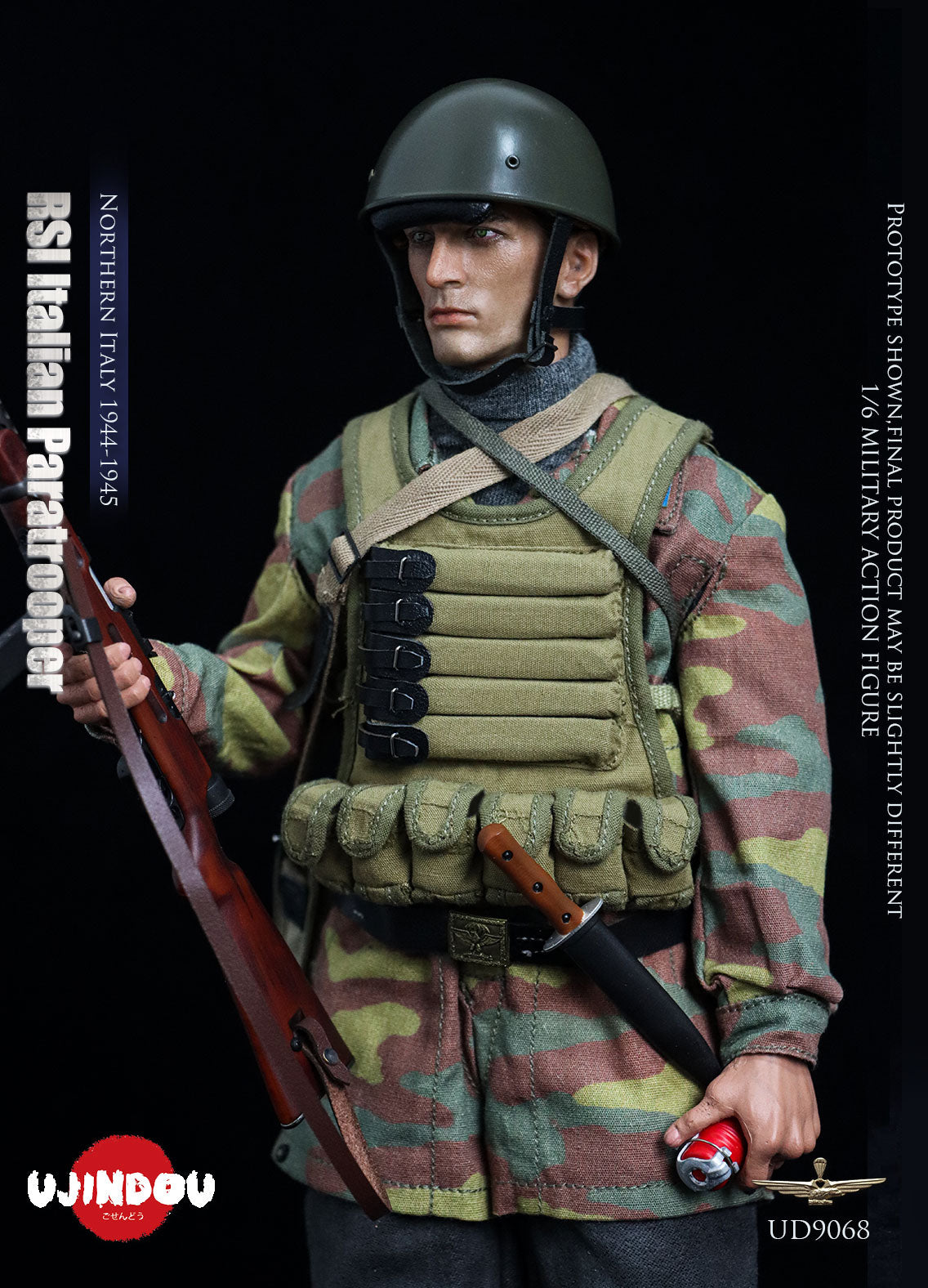 Presale UJINDOU UD9068 1/6 RSI Italian Paratrooper Northern Italy Action Figure