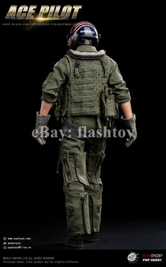 Presale POPTOYS EX061 1/6 ACE Pilot Mitchell The Gun Action Figure Flying Suit