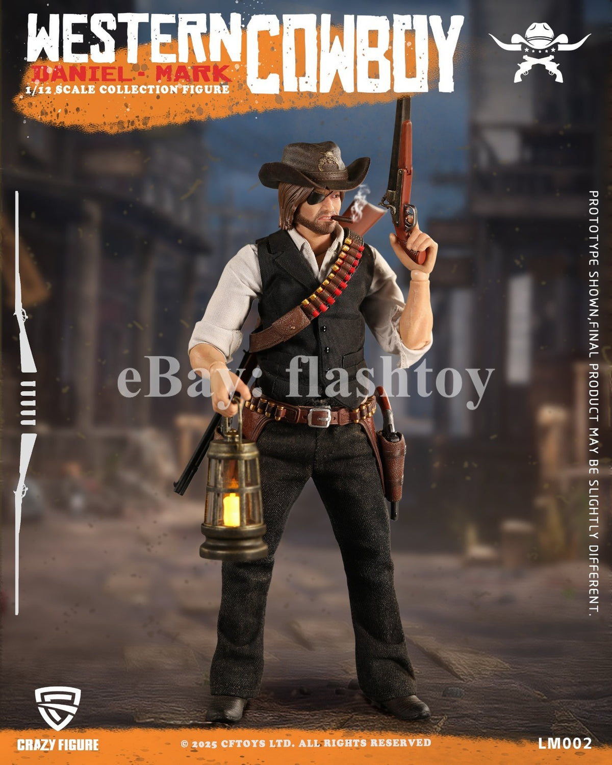 Presale CRAZY FIGURE LM002 1/12 Western Cowboy Daniel Mark Action Figure Deluxe