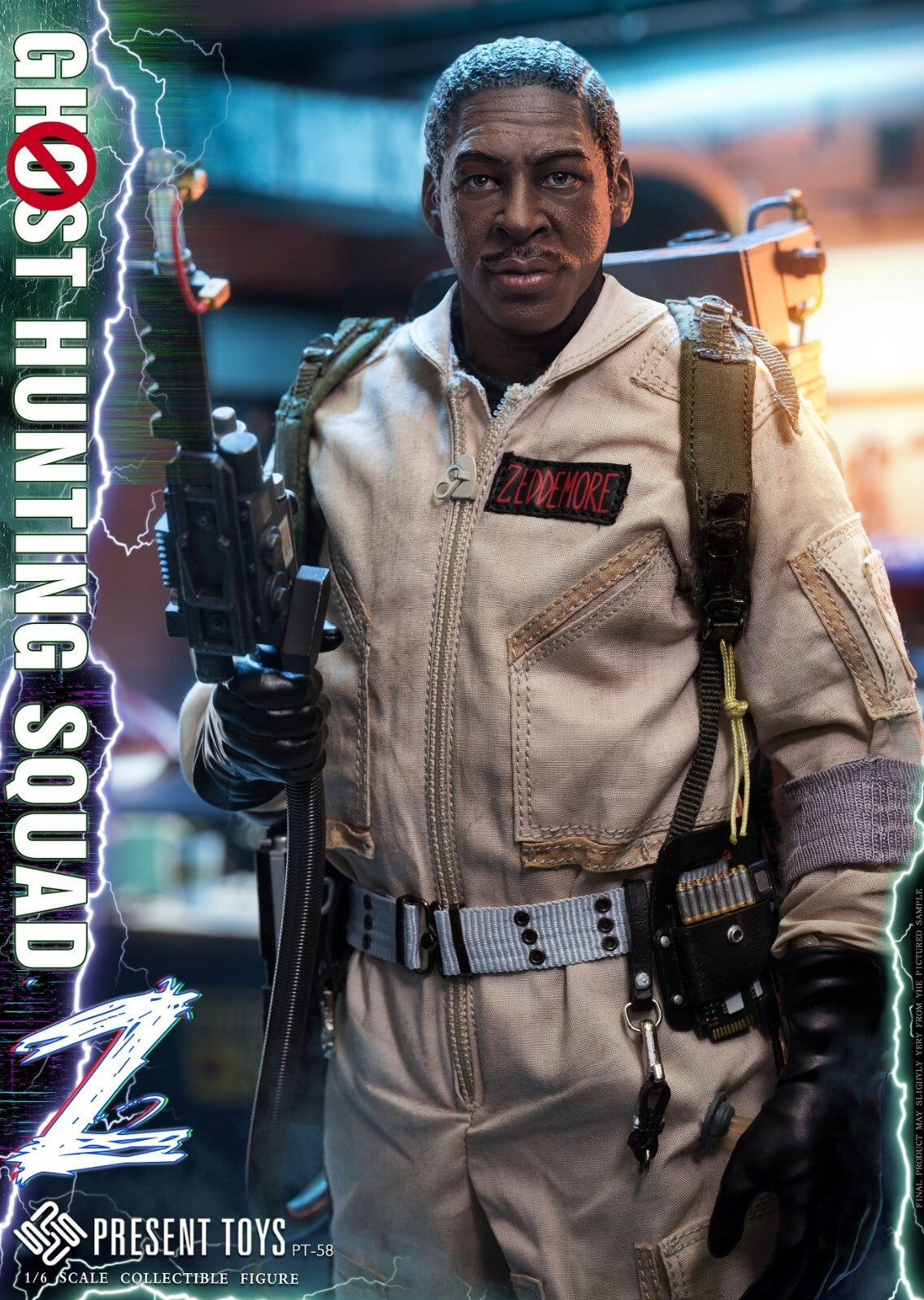 PRESENT TOYS PT-sp58 1/6 Ghost Hunting Squad Zeddemore Male Action Figure Model