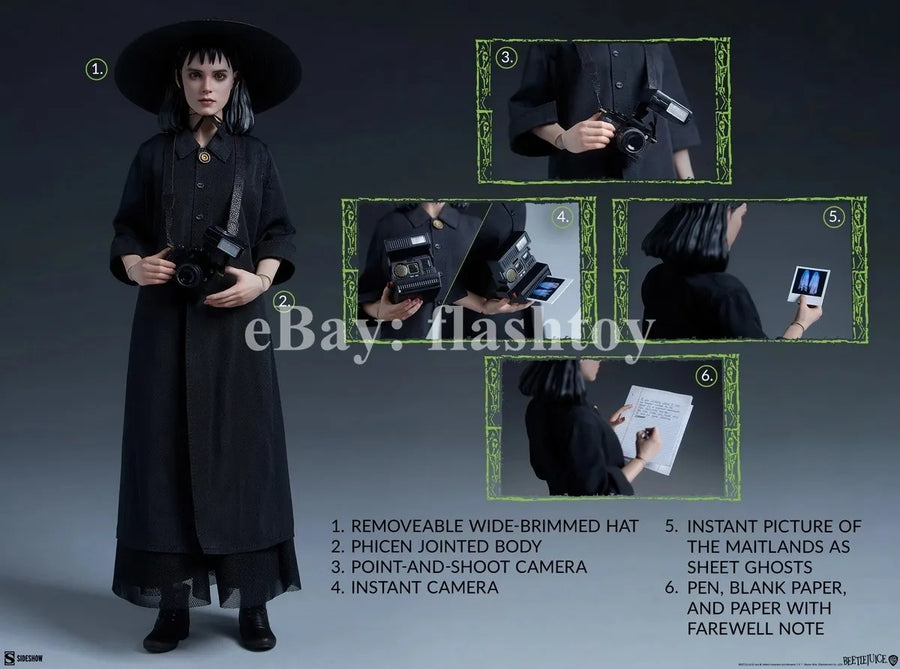Presale Sideshow 100498 1/6 Beetlejuice Lydia Deetz Female Action Figure Model