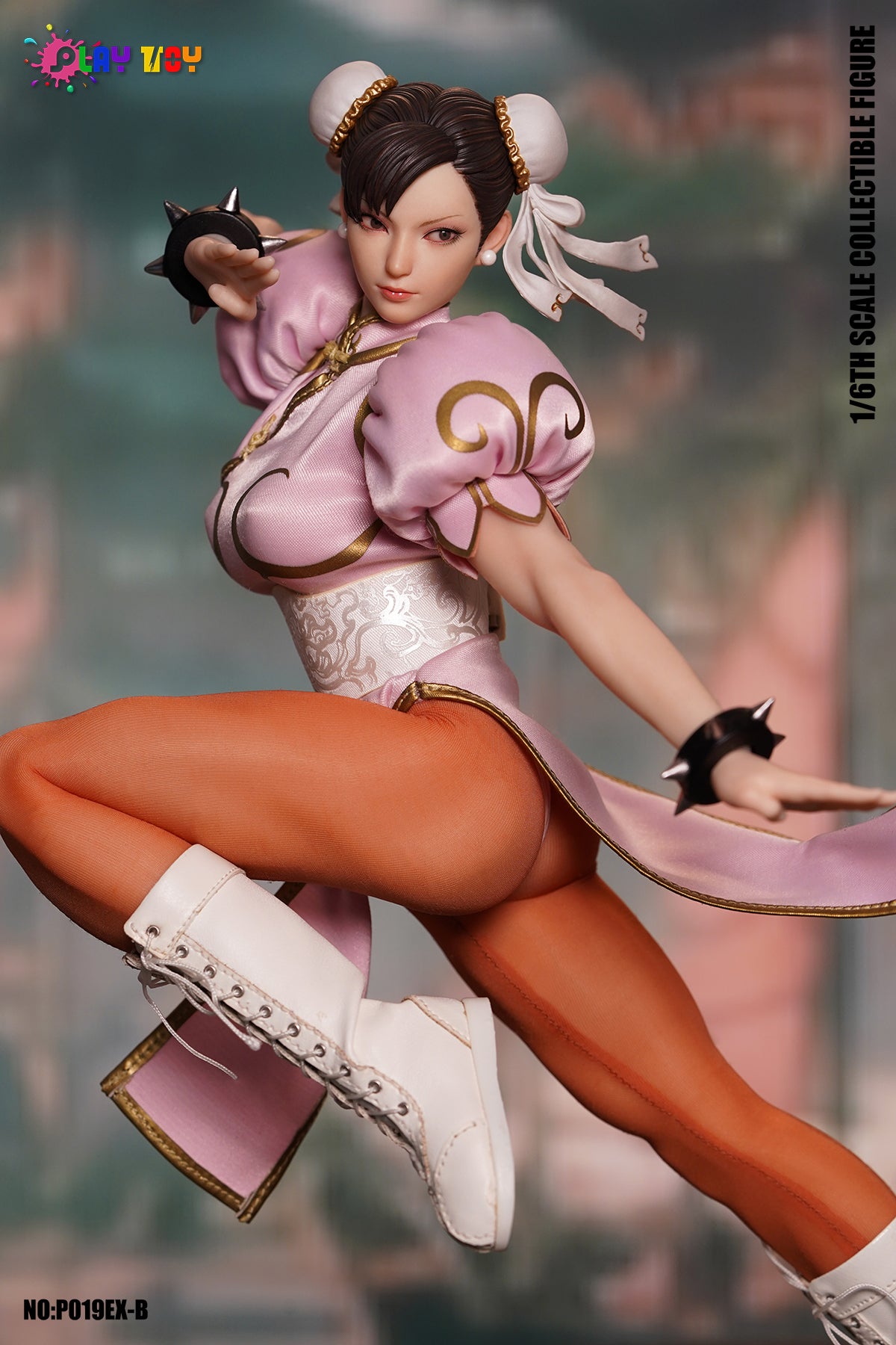 Presale PLAY TOY P019EX-B 1/6 Street Fighter Chun-Li Action Figure Pink Ver.