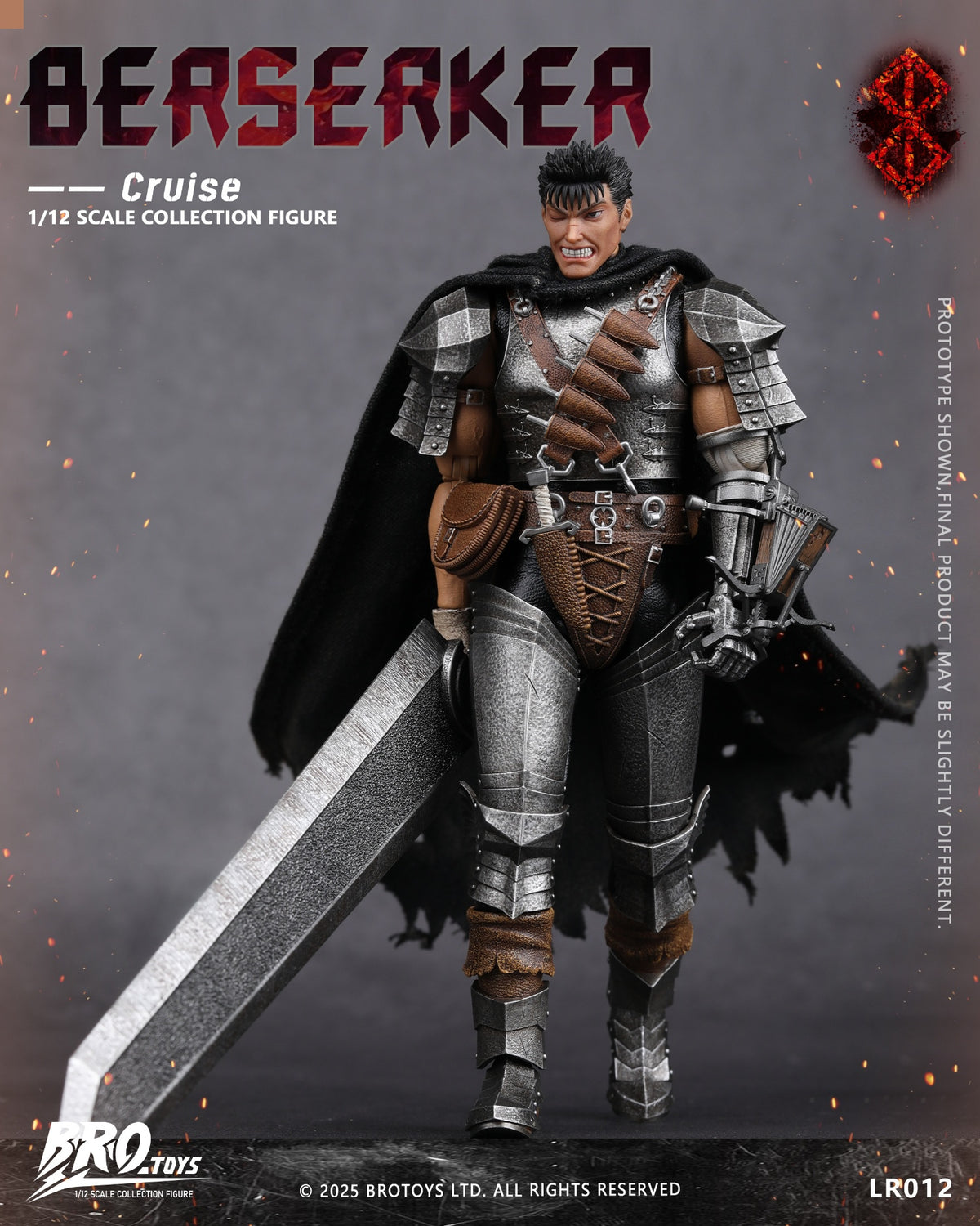 BROTOYS LR012 1/12 Berserk Guts Cruise Collectible Male Action Figure Model Toy