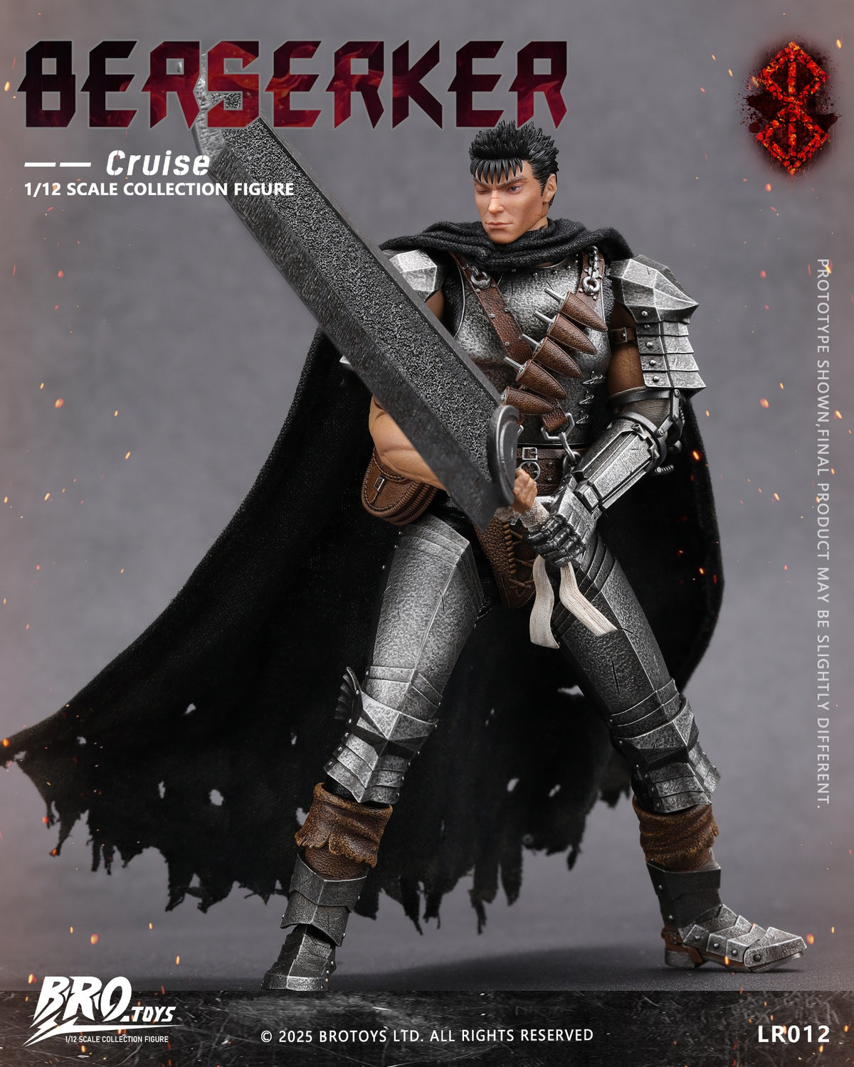 BROTOYS LR012 1/12 Berserk Guts Cruise Collectible Male Action Figure Model Toy