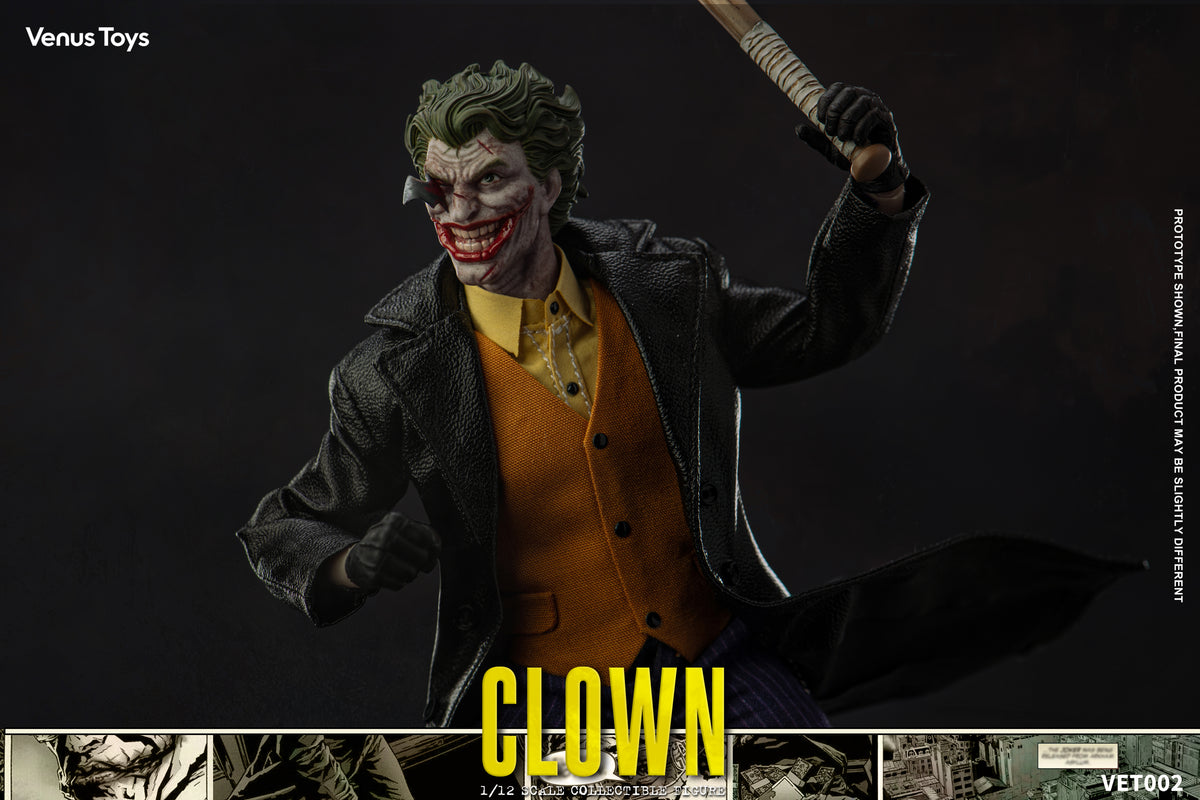 Presale Venus Toys VET002 1/12 The Clown Comic Villain 6" Action Figure Model