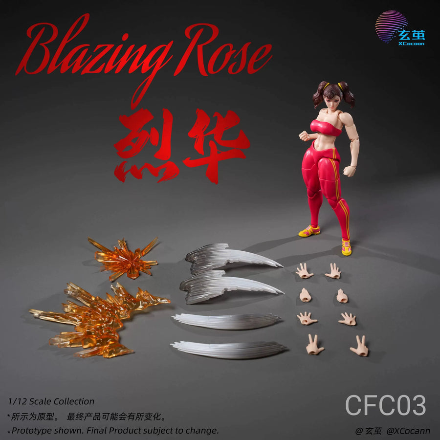 Presale XCocann CFC003 1/12 Fighting Girl Blazing Rose Female Action Figure Toy