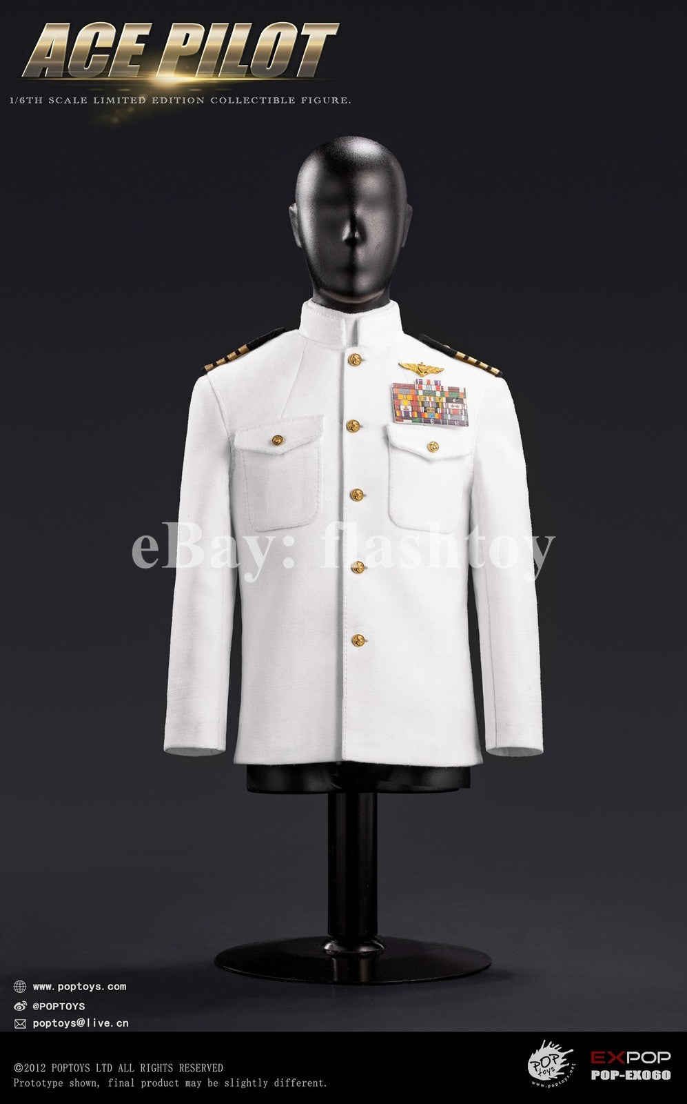 Presale POPTOYS EX060 1/6 ACE Pilot Mitchell The Gun Action Figure Uniform Ver.