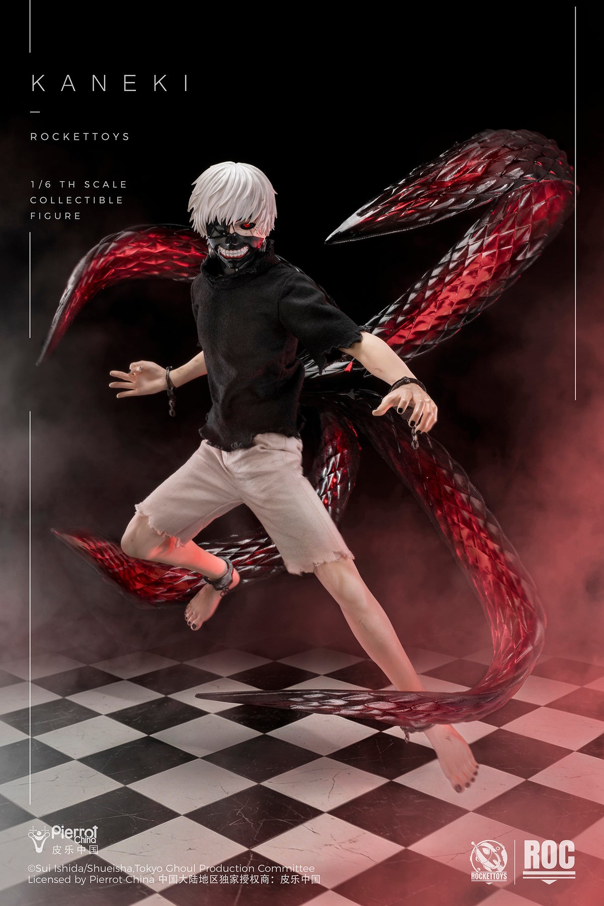 Presale RocketToys ROC-024 1/6 Tokyo Ghoul Kaneki Ken Action Figure Awakened Ver