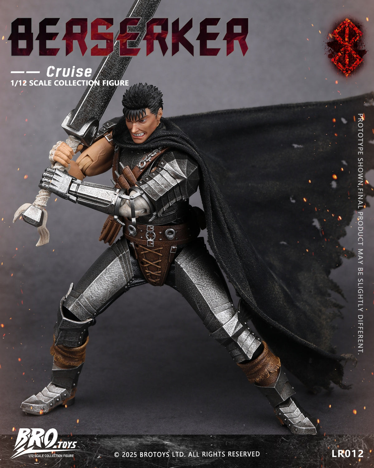 BROTOYS LR012 1/12 Berserk Guts Cruise Collectible Male Action Figure Model Toy