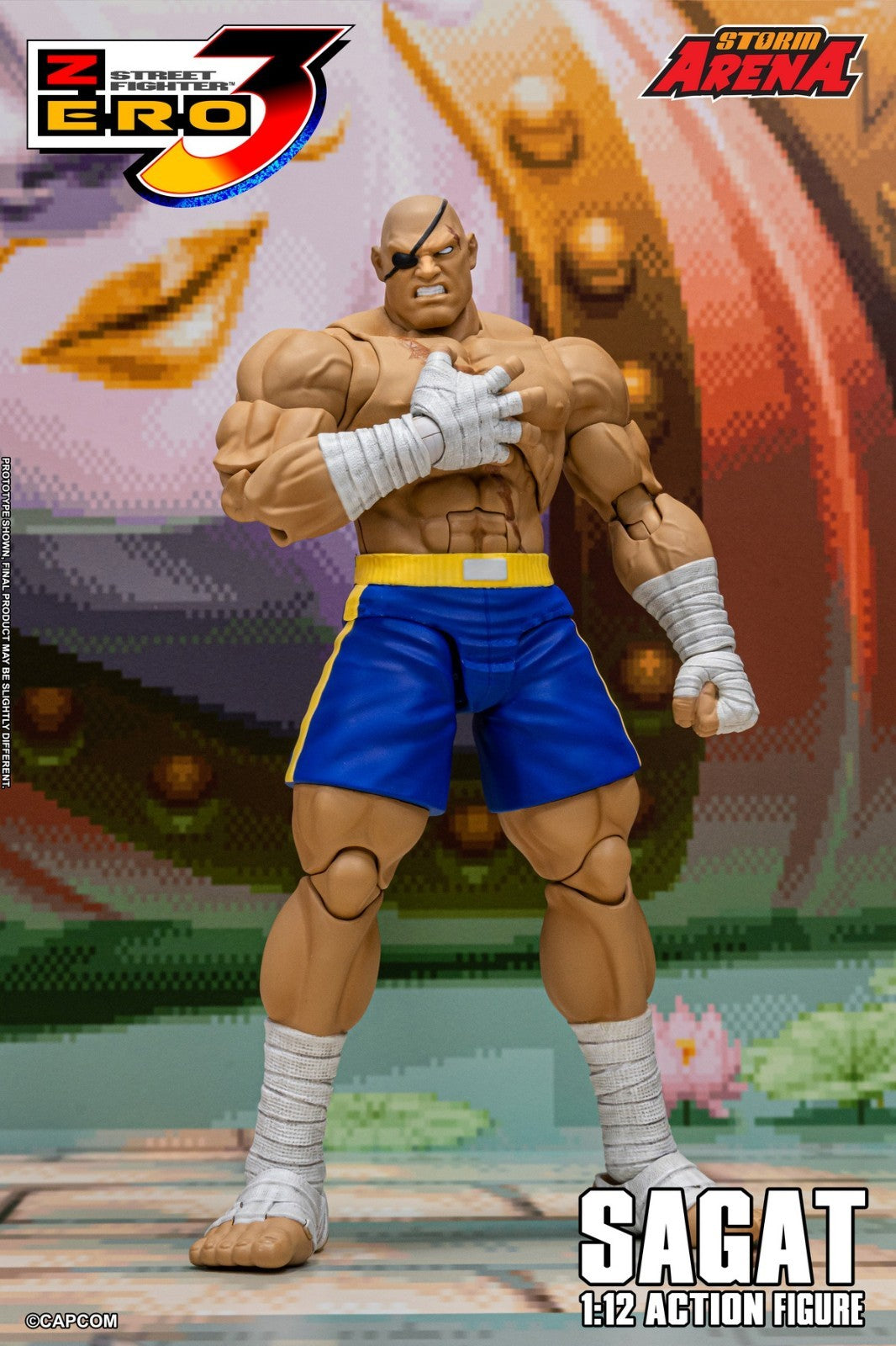 Storm Toys SFSA03 1/12 Street Fighter ZERO 3 SAGAT STORM ARENA Action Figure
