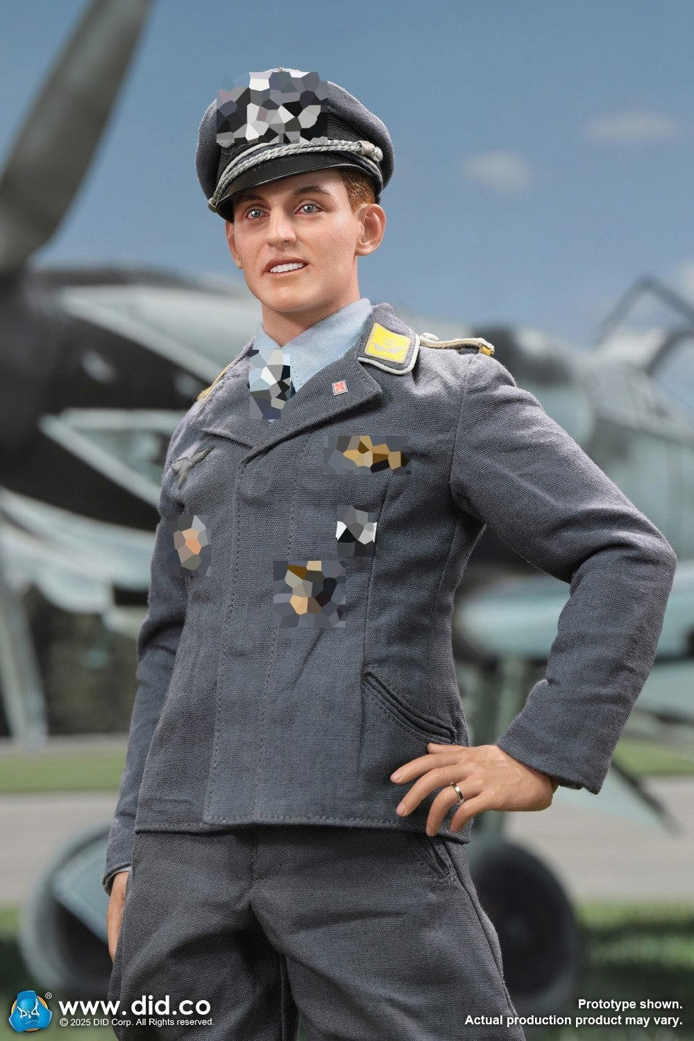 DID D80190 1/6 WWII German Luftwaffe Ace Pilot Erich Hartmann Action Figure Toy